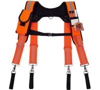 Dr.TOUGH Bretelle riflettenti di sicurezza per lavori di costruzione, con supporto per telefono (arancione), arancione, taglia unica