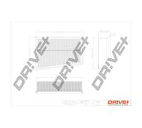 Dr Ve + Filtro Aria Inserto per Nissan Qashqai + 2 I 2.0 1.6 x-Trail Renault