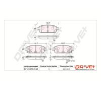Dr Ve + Pastiglie Freno Kit Assale Posteriore per Opel Mokka / X J13 Astra