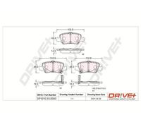 Dr Ve + Pastiglie Freno Kit Assale Posteriore per Toyota Auris Familiare _E18_