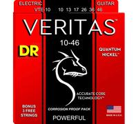 DR VTE-10 Veritas Medium 010/046 Muta Corde per Chitarra Elettrica Quantum Ni...