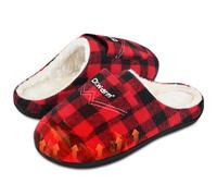 Dr.warm Pantofole riscaldate elettriche, unisex, con batteria ricaricabile, unisex, per donne e uomini, Rosso, 40.5/41.5 EU
