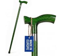 Dr. Watson - Bastone da Passeggio in Legno Fattto a Mano, Fritz (Verde)