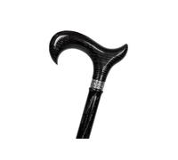Dr. Watson - Bastone da passeggio in legno realizzato a mano, serie Prestige, con manico Derby (nero scuro)