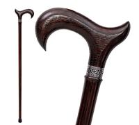 Dr. Watson - Bastone da passeggio realizzato a mano in legno con manico - Derby