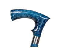 Dr. Watson Classic Duke - Bastone da passeggio in frassino fatto a mano (Blu)