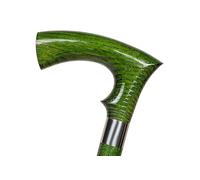 Dr. Watson Classic Duke - Bastone da passeggio in frassino fatto a mano (Verde)