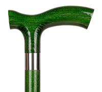 Dr. Watson Classic Fritz - Bastone da passeggio in frassino fatto a mano (Verde)
