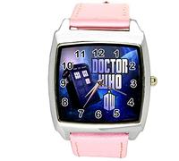 Dr Who quarzo Orologio da sci FI E2 rosa vera pelle Band