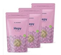 Dr. Wunder® HEPY coffee 3-pack 3x250g: caffè speciale verde/oro | contenuto particolarmente alto di caffeina e acido palmitico | adatto al clistere di caffè