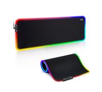 DR1TECH Anka Pro Tappetino Mouse XXL da Gaming con LED per Scrivania [80x30cm] - MousePad per PC Ergonomico, Waterproof e Antiscivolo - Design Unico con Massima Scorrevolezza [Amazon Exclusive]