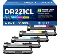 DR221CL tamburo (non toner), confezione da 4 pezzi, nero, ciano, giallo, Magent, compatibile con Brother DR-221CL tamburo di imaging per MFC-9130CW HL-3170CDW MFC-9340CDW HL-3140CW 3150CW MFC-9330CDW