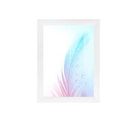 DR35, cornice da 47 x 20 cm (bianco opaco), telaio in legno MDF da 35 mm, realizzata su misura, con vetro acrilico antiriflesso, parete posteriore stabile e ganci