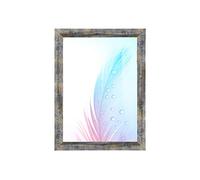 DR35 - Cornice portafoto 80 x 60 cm (blu argento oro), cornice in legno MDF di larghezza 35 mm, realizzata su misura, con vetro acrilico antiriflesso antiriflesso, parete posteriore stabile e ganci
