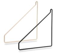 draadwerk Set di 2 supporti per mensole in filo | per mensole da 20 cm | Mensola sospesa per scaffali | Supporto in metallo (nero)