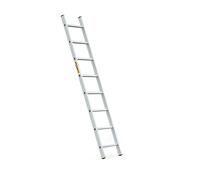 DRABEST Pro Scala in alluminio, 1 x 8, scala con gancio per scala, portata max. 150 kg - Piedini antiscivolo, peso leggero, resistente alla corrosione - EN131