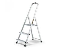 Scaletta 3 gradini in alluminio con arco di protezione Atecnica SCA03P