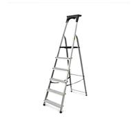 Drabest Scala Pro In Alluminio Con Ripiano, 6 Gradini, 150 Kg