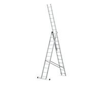 Drabest Scala Trasformabile Tripla in Alluminio 3x12 Gradini Scala Pieghevole Professionale Multifunzionale max 150 kg Gancio gratuito