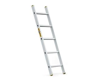 Drabest Scale serie PRO - Scaletta multiuso 1 x 5 in alluminio pressato, 150 kg, scala in alluminio, scala multiuso, scaletta pieghevole, 40 x 139 x 5 cm