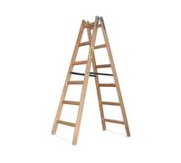 DRABEST - Scaletta pieghevole in legno per lavori di pittura 2x6 pioli m lunghezza calpestabile su entrambi i lati fino a 150 kg altezza di lavoro 1,82 m 3,3 m