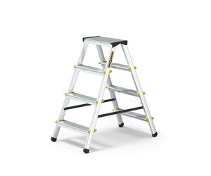 DRABEST SCALETTE SERIE PRO Scala Alluminio 4 gradini Multiuso Scala Doppia Salita Scaletta Certificata Portata max 150 kg…