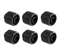 Dracaena Confezione da 6 raccordi a compressione con filettatura da G1/4" a 3/8", diametro esterno 5/8" per tubi morbidi, connettori morbidi per sistema di raffreddamento ad acqua del computer, colore