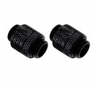 Dracaena.io - Confezione da 2 estensori rotativi da maschio a maschio, connettori a compressione in ottone nichelato con O-ring per raffreddamento ad acqua per PC, raccordi per tubi di raffreddamento