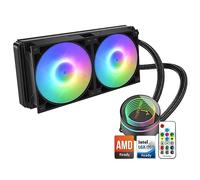 Dracena Sistema di raffreddamento a liquido della CPU, radiatore raffreddato ad aria con tecnologia anti-leak, pompa a camera, radiatore ad alta efficienza, 240mm