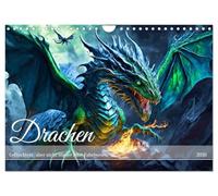 Drachen - Gefürchtete, aber nicht immer böse Fabelwesen (Wandkalender 2026 DIN A4 quer), CALVENDO Monatskalender: Das altbekannte Fabelwesen, der Drache