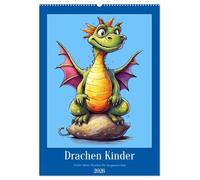 Drachen Kinder (Wandkalender 2026 DIN A2 hoch), CALVENDO Monatskalender: Lustige und freche kleine Drachen für ein ganzes Jahr