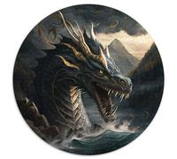 Drachen-Puzzle für Erwachsene im japanischen Stil, 1000 Teile, Kartonpuzzle, ideal als Dekoration für Zuhause und Büro, perfektes Geschenk zum Geburtstag, 1000 Teile (67,5x67,5cm)