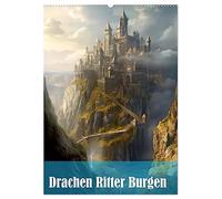 Drachen Ritter Burgen (Wandkalender 2026 DIN A2 hoch), CALVENDO Monatskalender: Ritterhelden des Mittelalters