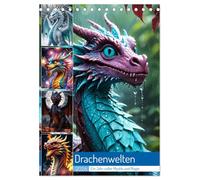 Drachenwelten - Ein Jahr voller Mystik und Magie (Tischkalender 2026 DIN A5 hoch), CALVENDO Monatskalender: Die faszinierenden Welten der Drachen in einem Kalender, der Magie und Mystik vereint
