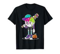 Dracula Baseball Head Halloween Treats Funny Dripy Costume Maglietta