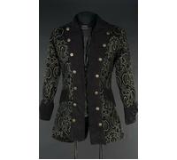 Dracula Clothing Jacquard Pirata Steampunk Gotico Vittoriano Suit Giacca 13-1-b