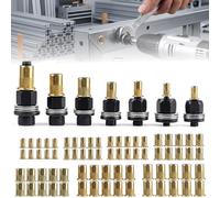 DRADERCH Set Rivettatrice per Inserti Filettati 7 Pezzi, Kit 77 Pezzi Dadi Rivettabili con M3 M4 M5 M6 M8 M10 M12, Utensile per Rivetti per Lamiera, Alluminio, Auto, Manuale e per Trapano