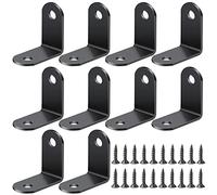 drado 10PCS Staffe Angolari 90 Gradi 30x30x2mm Staffe per Mensole Pesanti Staffe Inox con 20PCS Viti per Uso Domestico per Tables, Chaises, Armoires