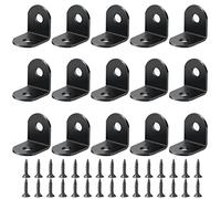 drado 15PCS Staffe Angolari 90 Gradi 20x20x2mm Staffe per Mensole Pesanti Staffe Inox con 30PCS Viti per Uso Domestico per Tables, Chaises, Armoires