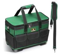 Drado Borsa Attrezzi, Borsa Attrezzi Professionale, 40 x 23 x 28 cm Borsa Attrezzi Impermeabile con Tracolla Regolabile (verde)