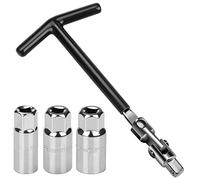 drado Chiave per Candele, Set di Chiavi per Candele di Accensione, Chiave Svitacandele per Candele con Impugnatura a T 16/18 /21 mm snodati