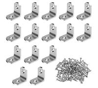 Drado - Set di 15 staffe angolari, 20 mm x 20 mm x 2 mm in acciaio inox con 30 viti