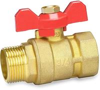 Drado Valvola a sfera valvola a sfera in ottone 3/4" con maniglia a farfalla