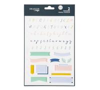Draeger by Toga - Stencil per bullet Journal, in plastica trasparente, 15 x 28 cm