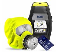 Dräger PARAT 7520 Cappuccio di emergenza con filtro combinato ABEK CO P3| Adatto per aree industriali e fuga in caso di incendio |Confezionato in un contenitore di tessuto