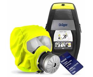 Dräger PARAT 7520 - Cuffia combinata antincendio e industriale, efficace con filtro combinato ABEK CO P3 | Soft Pack
