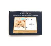 DRAEGER PARIS 1886 - Agenda su base 20 x 15 cm 2026 - Tema Gatti - 12 mesi - Carta FSC - Illustrazioni staccabili