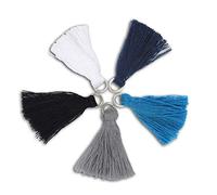 DRAEGER PARIS 1886 D.I.Y with Toga MBJ004 Cyclades - Set di 5 pomponi in Cotone, 2 x 2,5 x 0,5 cm, Multicolore