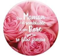 DRAEGER PARIS 1886 - Magnete magnetico con messaggio rosa - Elegante motivo floreale - Decorazione poetica Frigo e lavagna pratico - Idea regalo per la festa della mamma