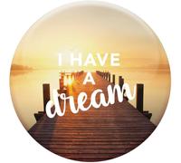 DRAEGER PARIS 1886 - Magnete magnetico I Have A Dream - Potente e stimolante - per appunti, foto e promemoria - Decorazione regalo originale - Dimensioni 6,5 x 6,5 cm